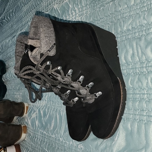 Dr. Scholl's Shoes - Dr. Scholl's Lada Womens Black Ankle Wedge Boots Size 8